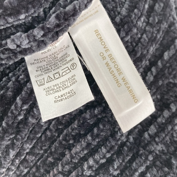 LOFT Grey Chenille Open Front Cardigan Womens X-Large - Picture 7 of 7